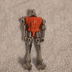 Zylmex Diecast Robot Action Figure Unisex Small Orange Chrome Vintage Hong Kong